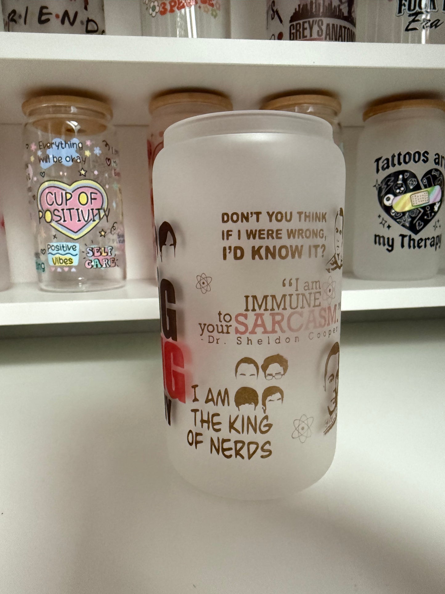 Big Bang Theory Oopsie Glass Can