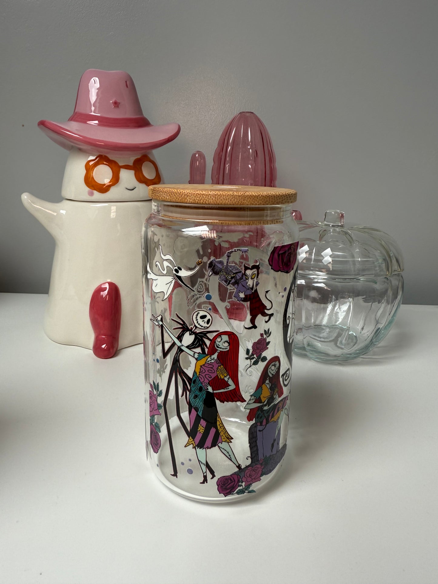Jack & Sally Oopsie Glass Can