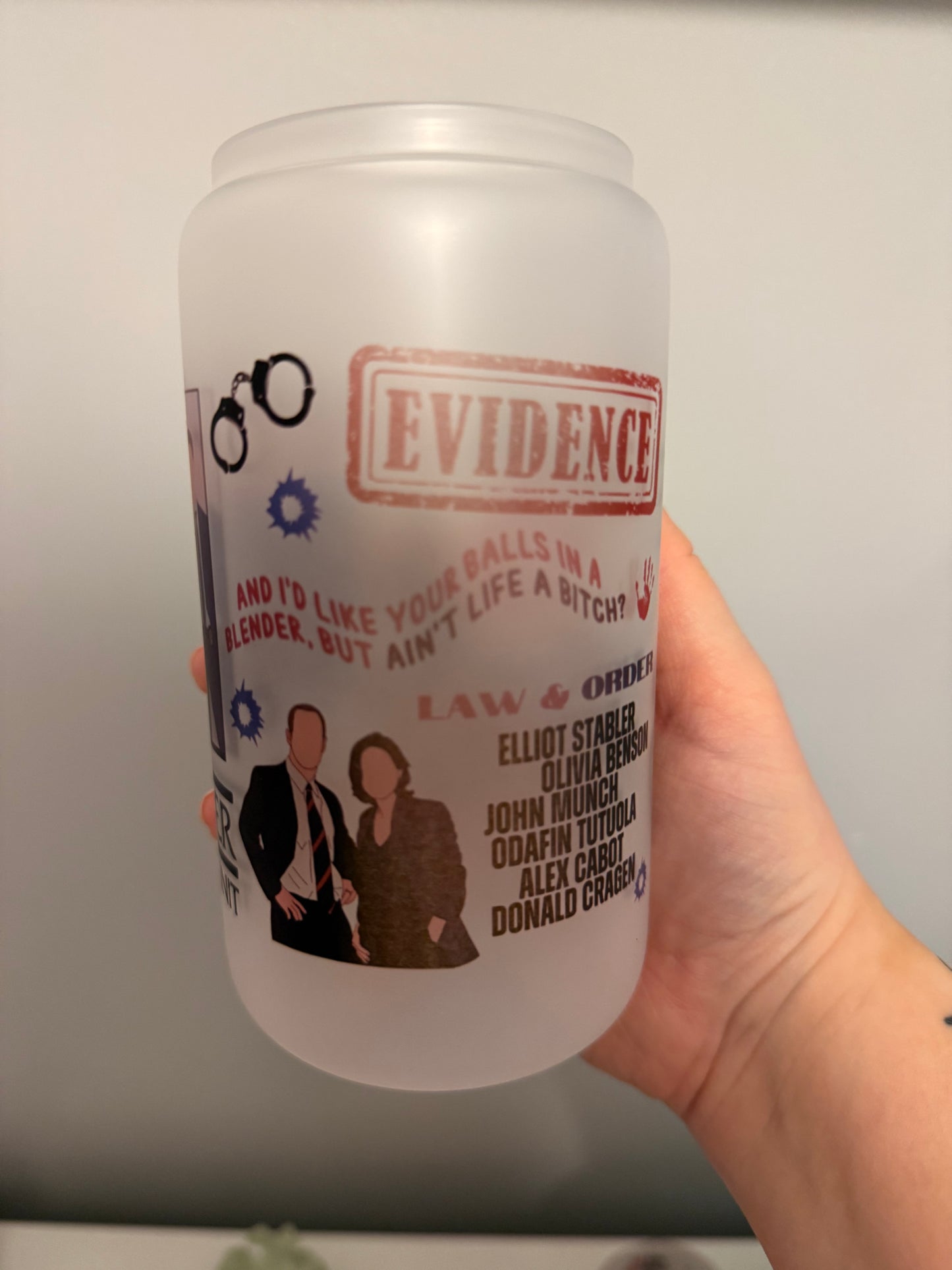 Law & Order SVU Oopsie Glass Can