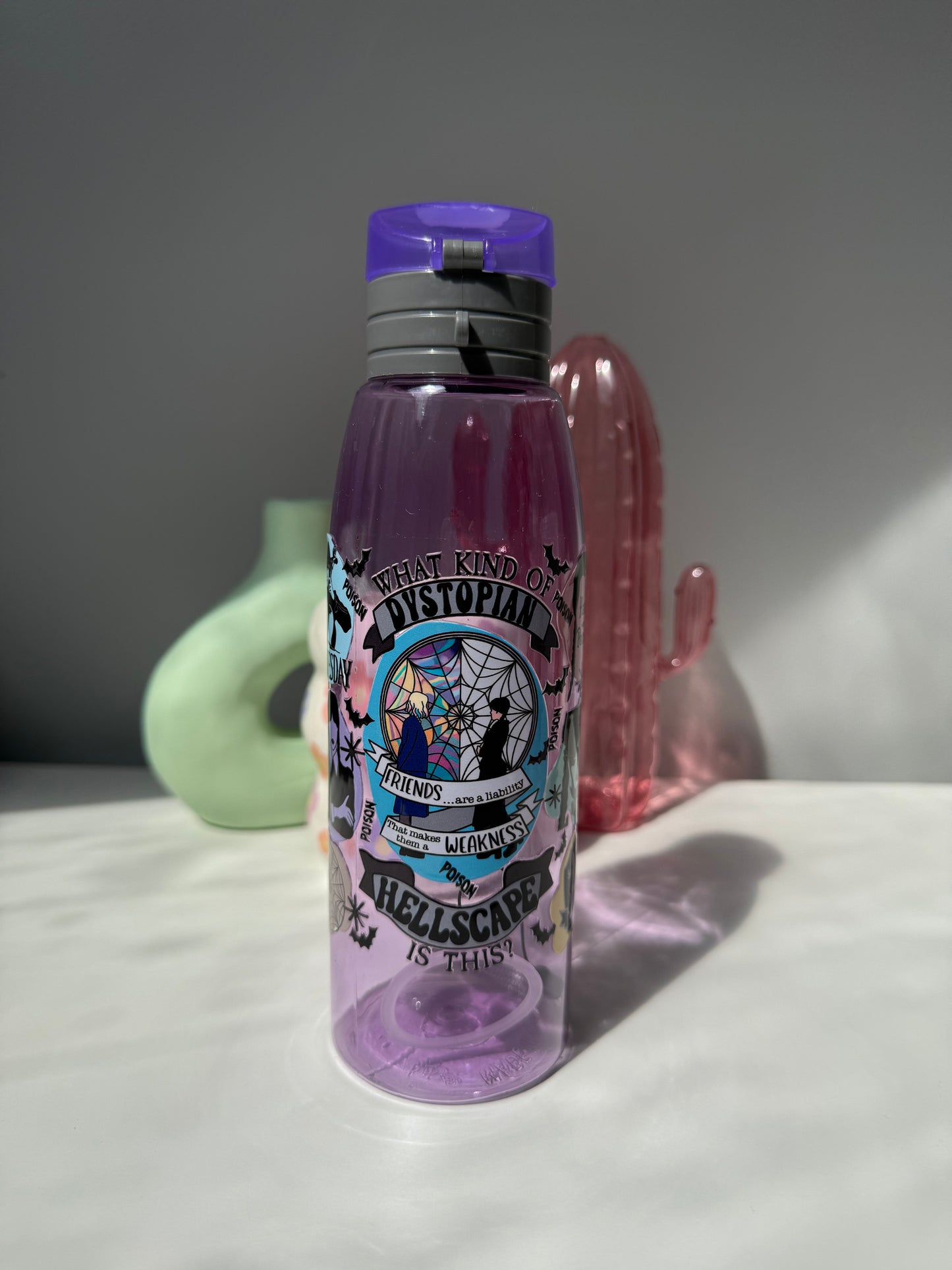 Wednesday Hellscape Water Bottle