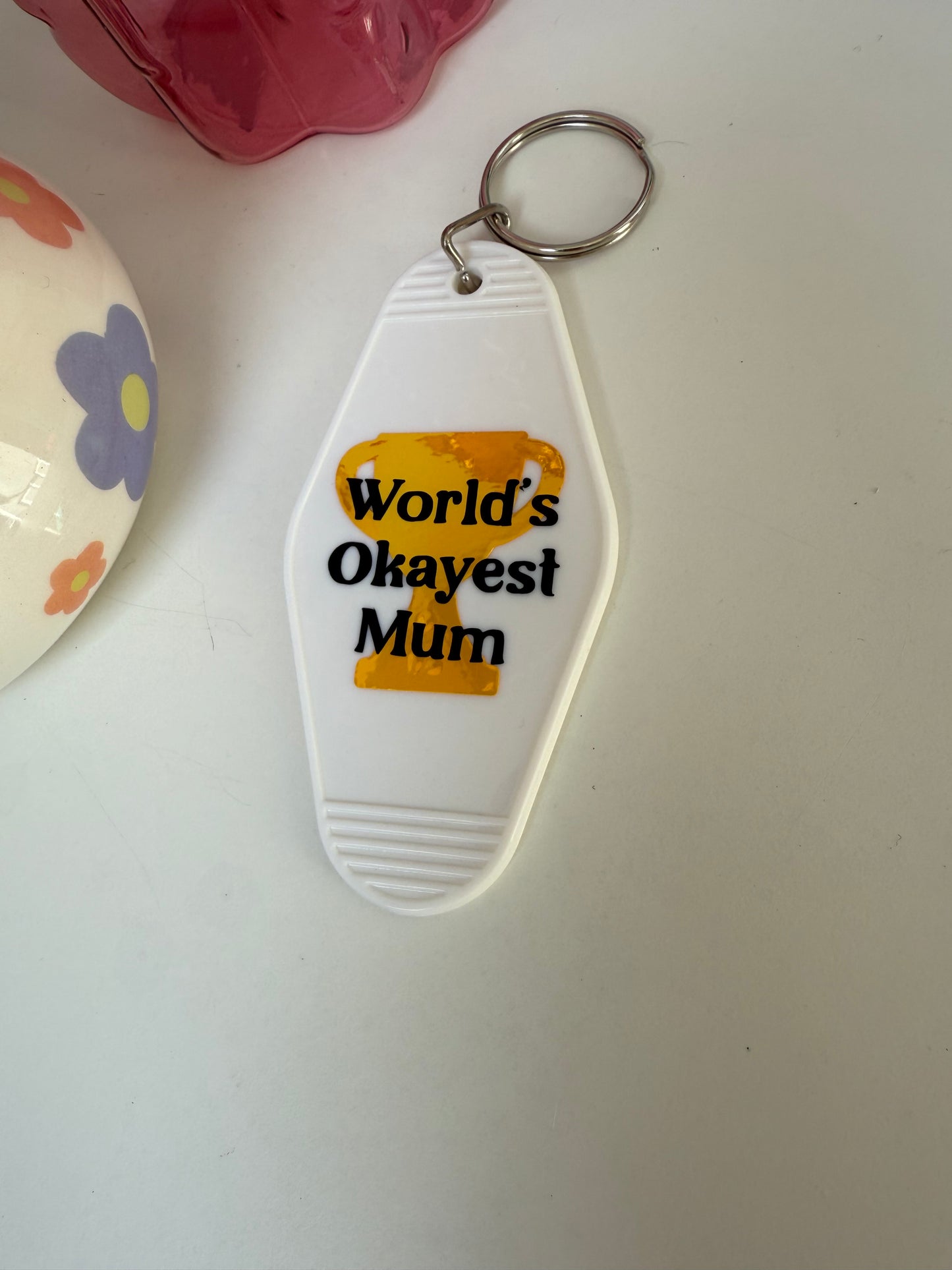 World’s Okayest Mum Keyring