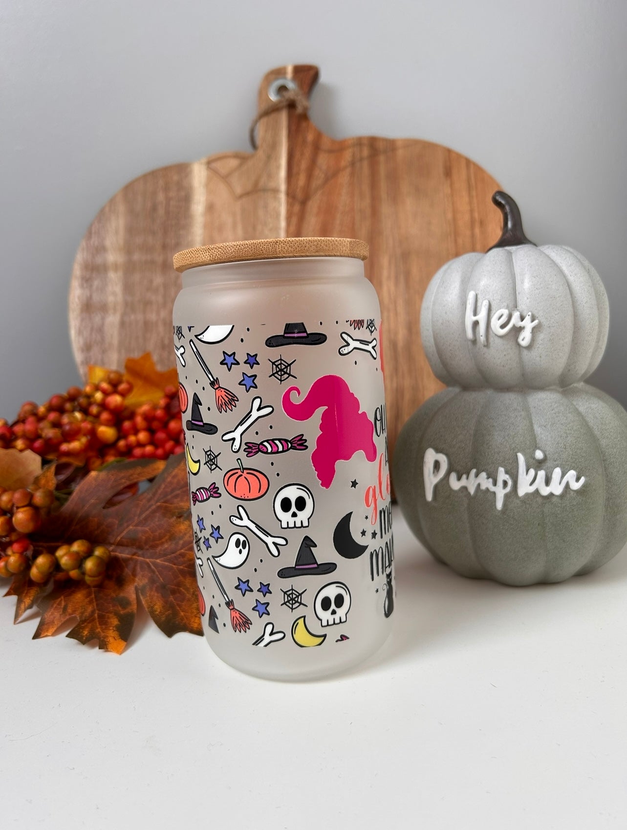 Hocus Pocus Glass Can
