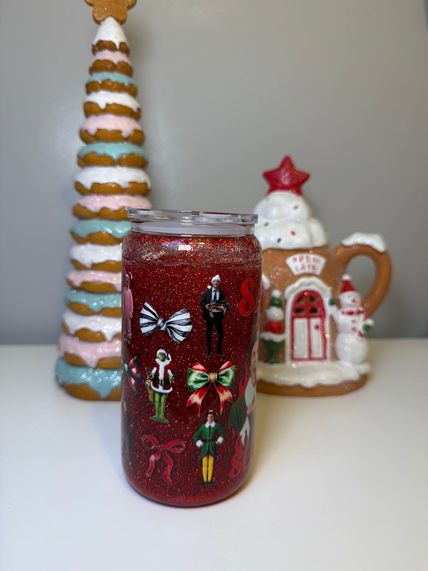 Santa’s Sleighers Snowglobe Glass