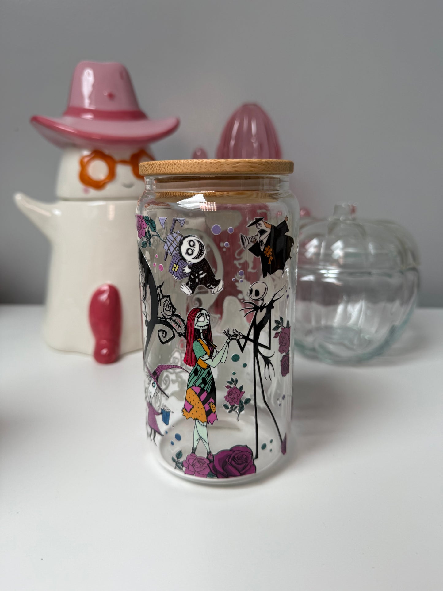Jack & Sally Oopsie Glass Can
