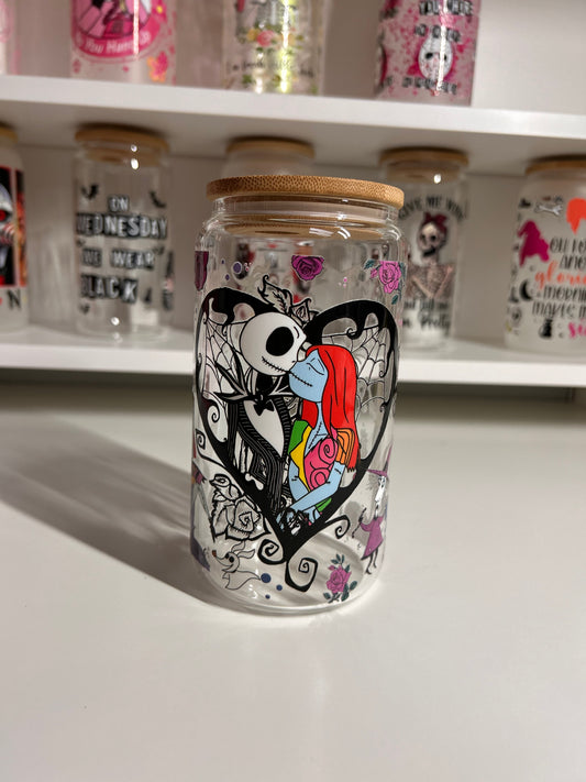 Jack & Sally Oopsie Glass Can