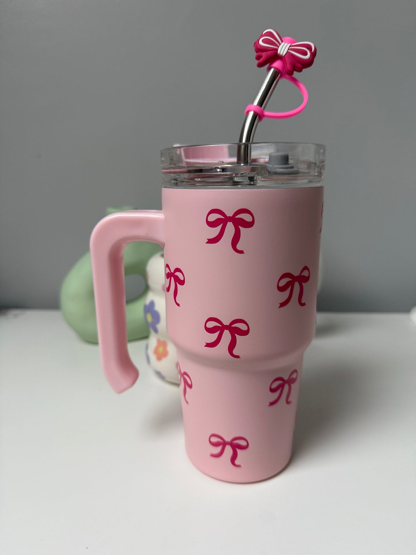 Bow Tumbler & Straw Topper Bundle