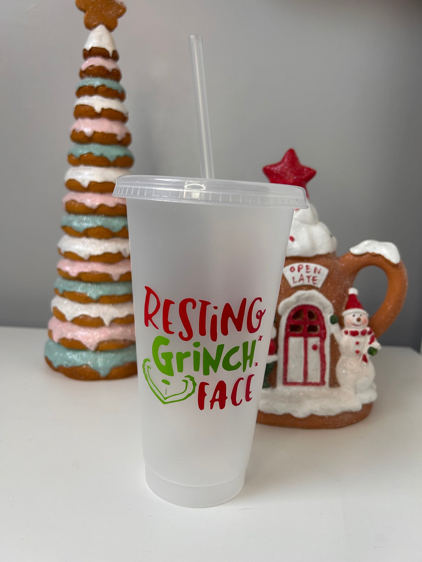 Resting Grinch Face Tumbler