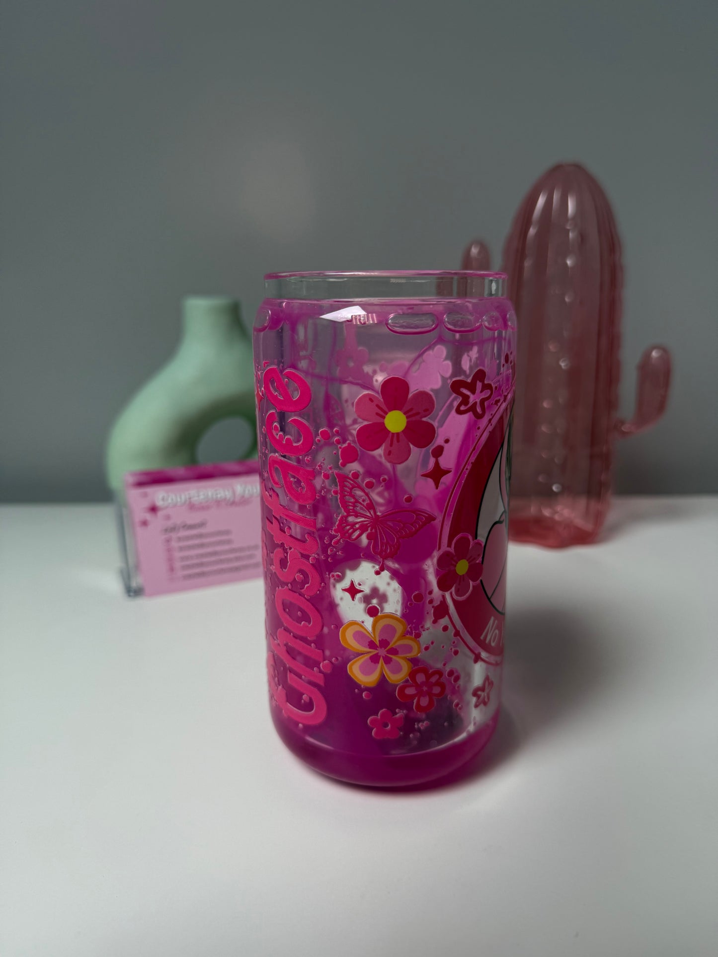 Pink Lava Ghostface Glass