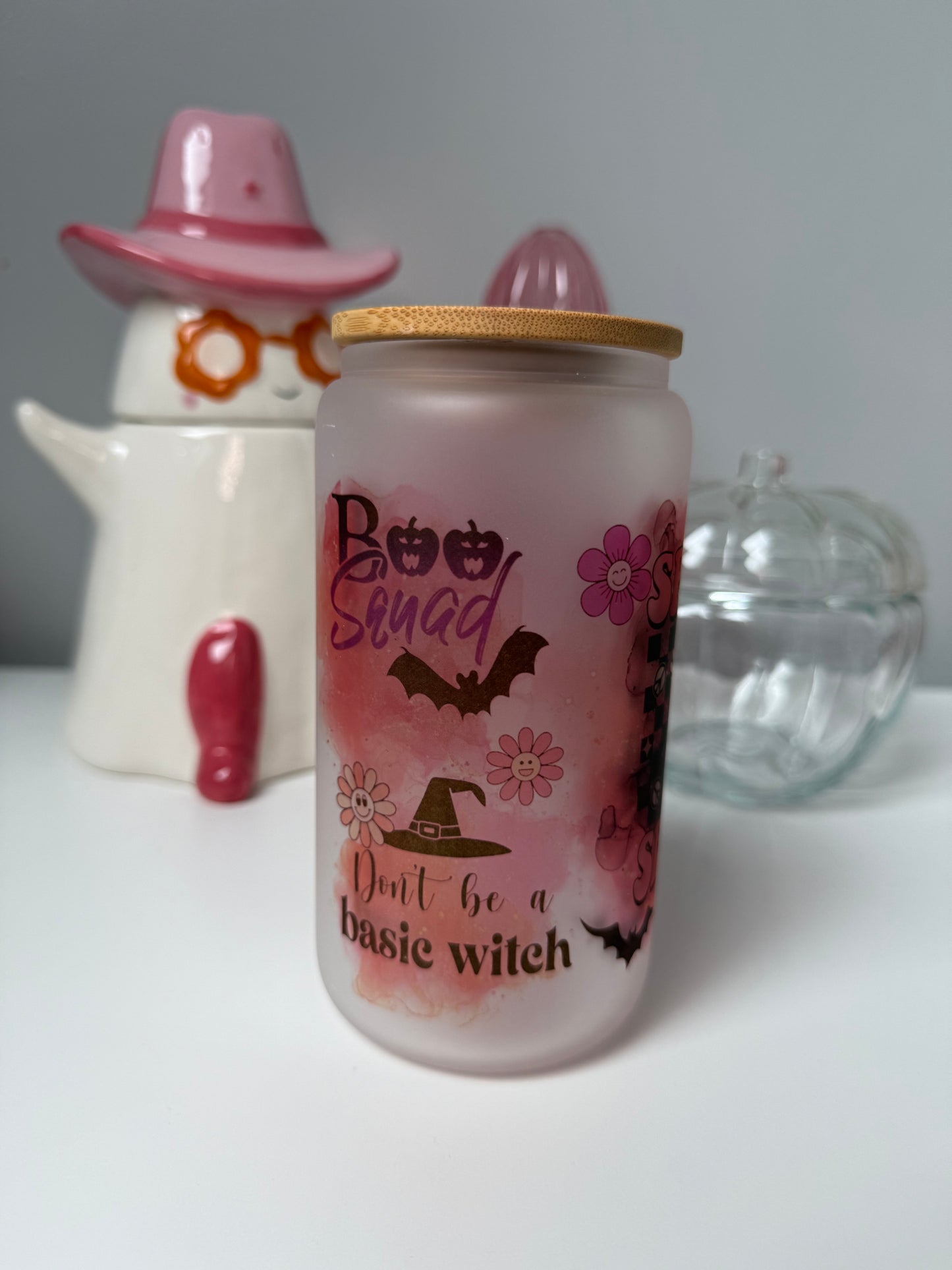 Spooky Season Glass Can