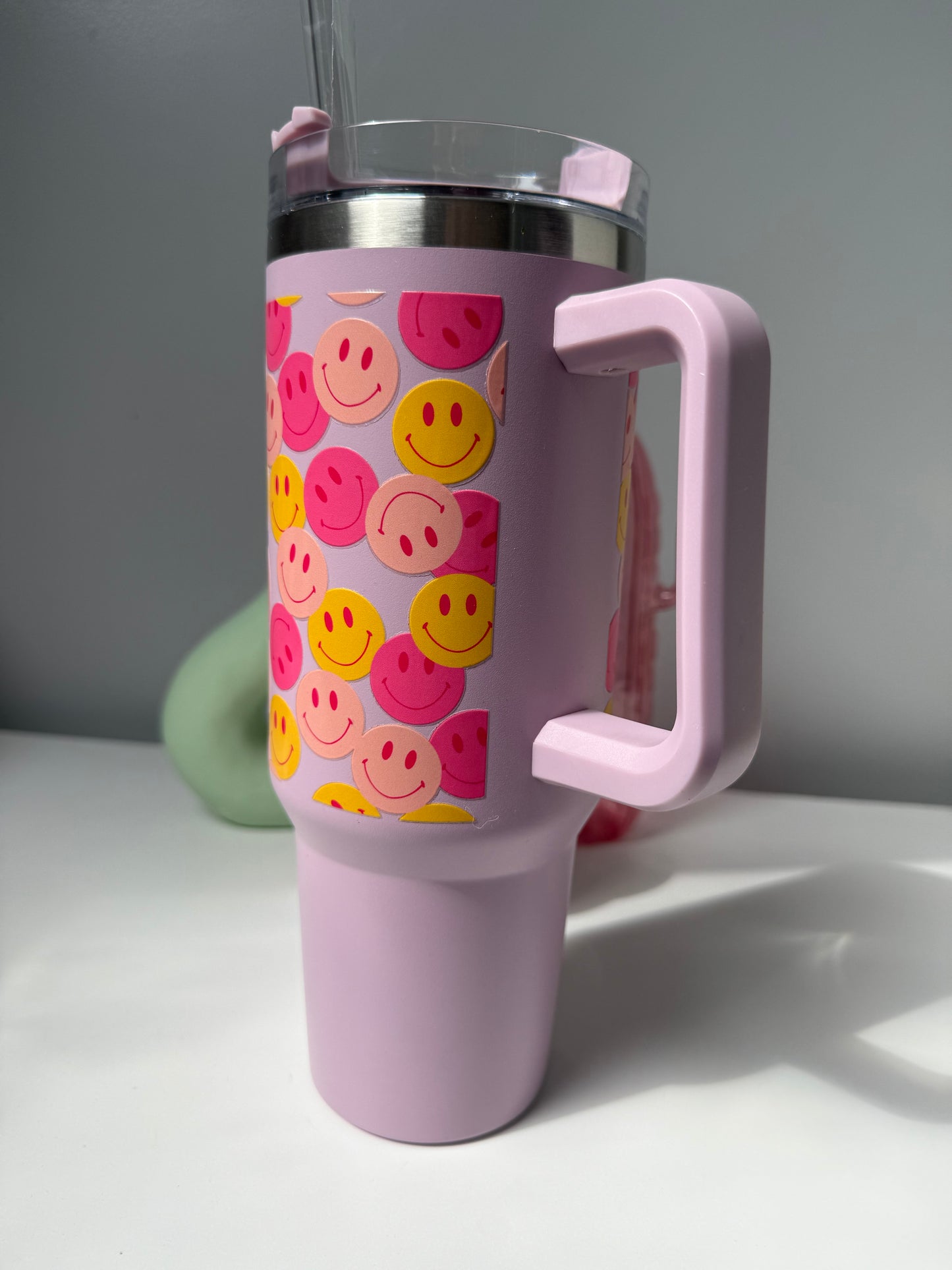 Smiley Face Print Tumbler