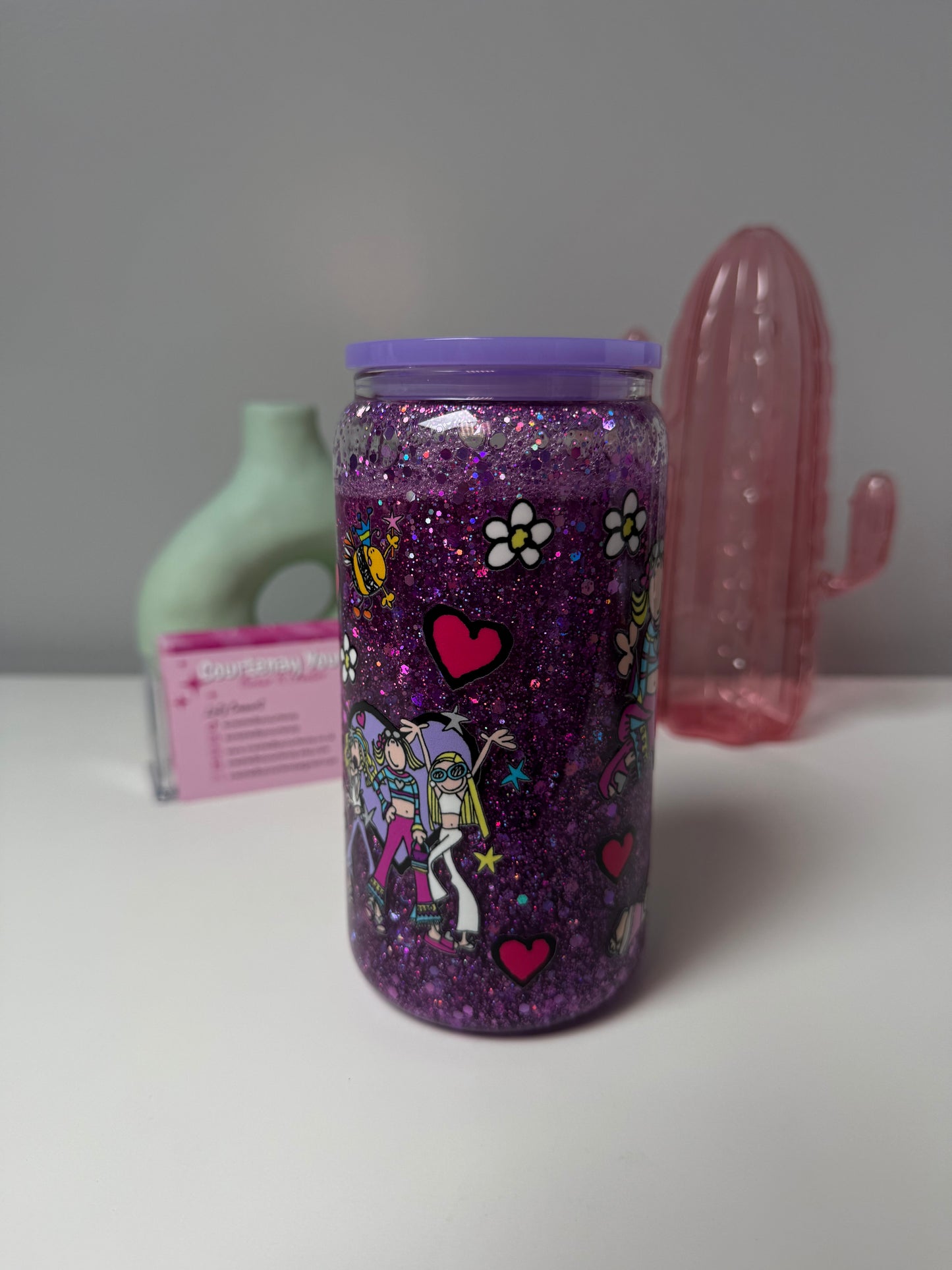 Groovy Chicks Snowglobe Glass