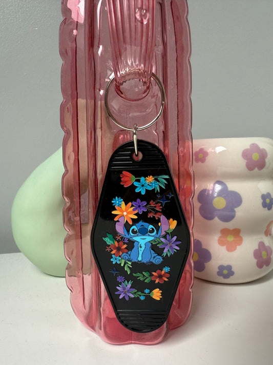 Hawaiian Floral Stitch Keyring