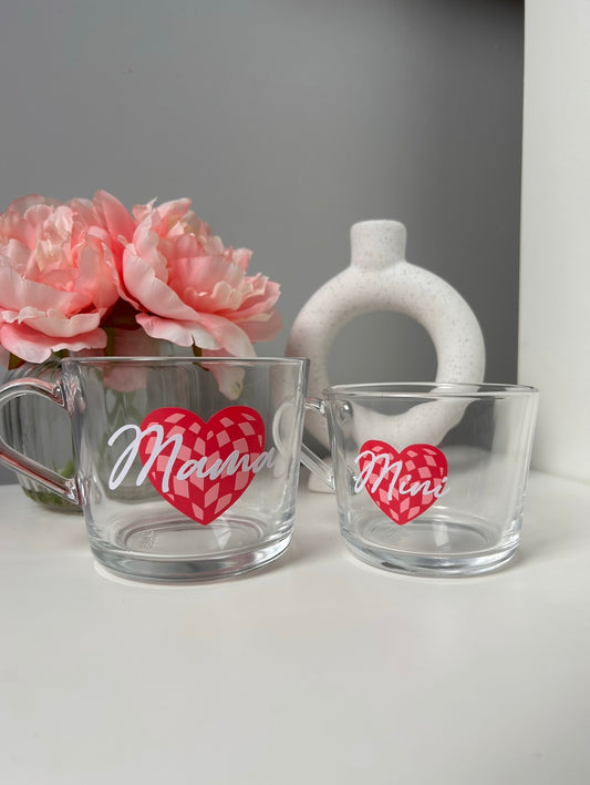 Mama & Mini Glass Mugs Set