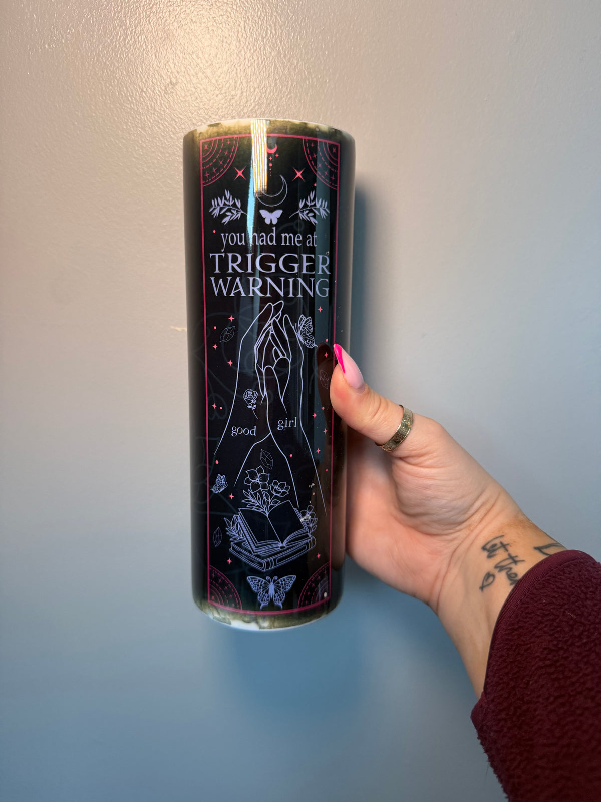 Dark Smutty Book Club Oopsie Tumbler