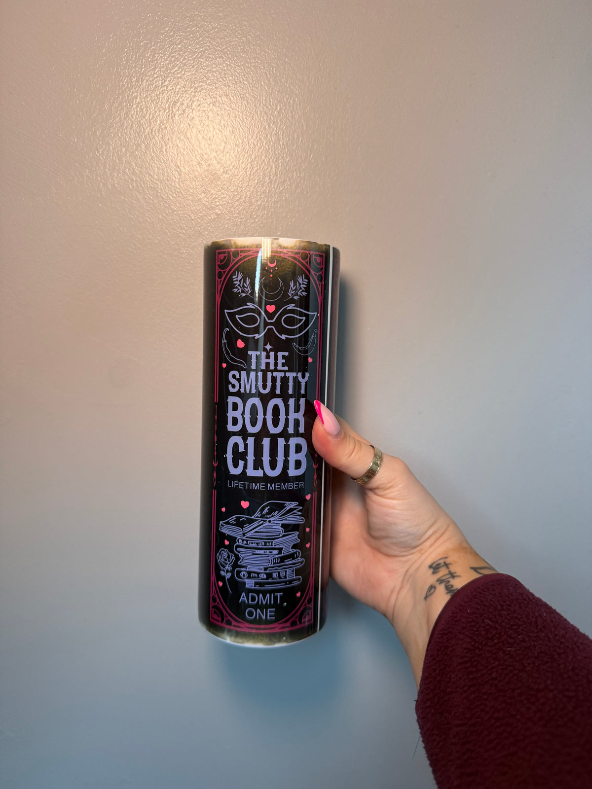Dark Smutty Book Club Oopsie Tumbler