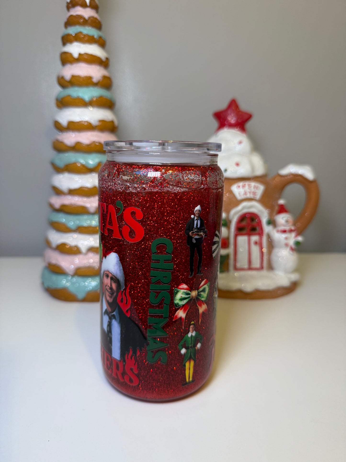 Santa’s Sleighers Snowglobe Glass