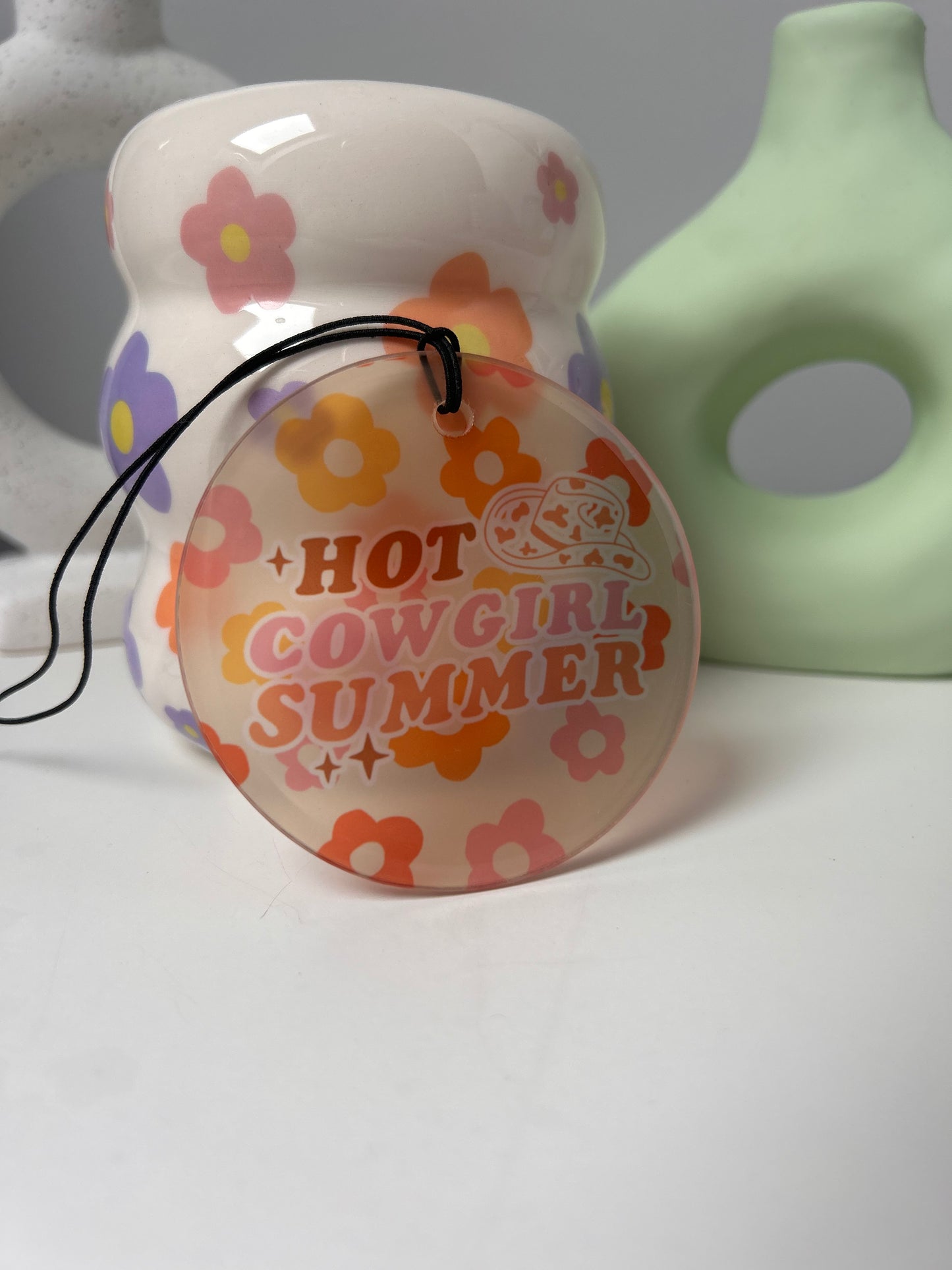 Hot Cowgirl Summer Car Charm