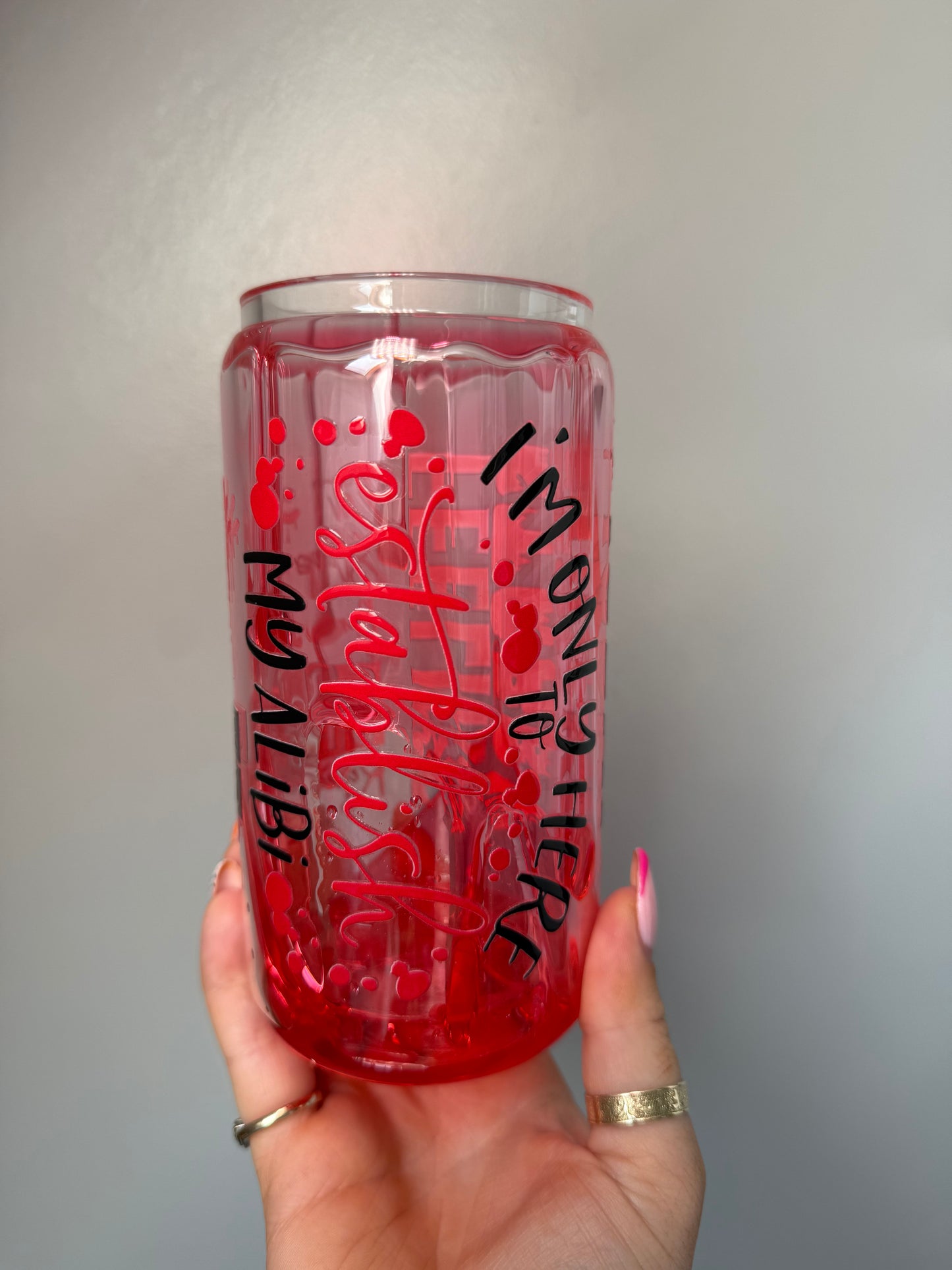 Blood Drip Crime Shows Glass Can
