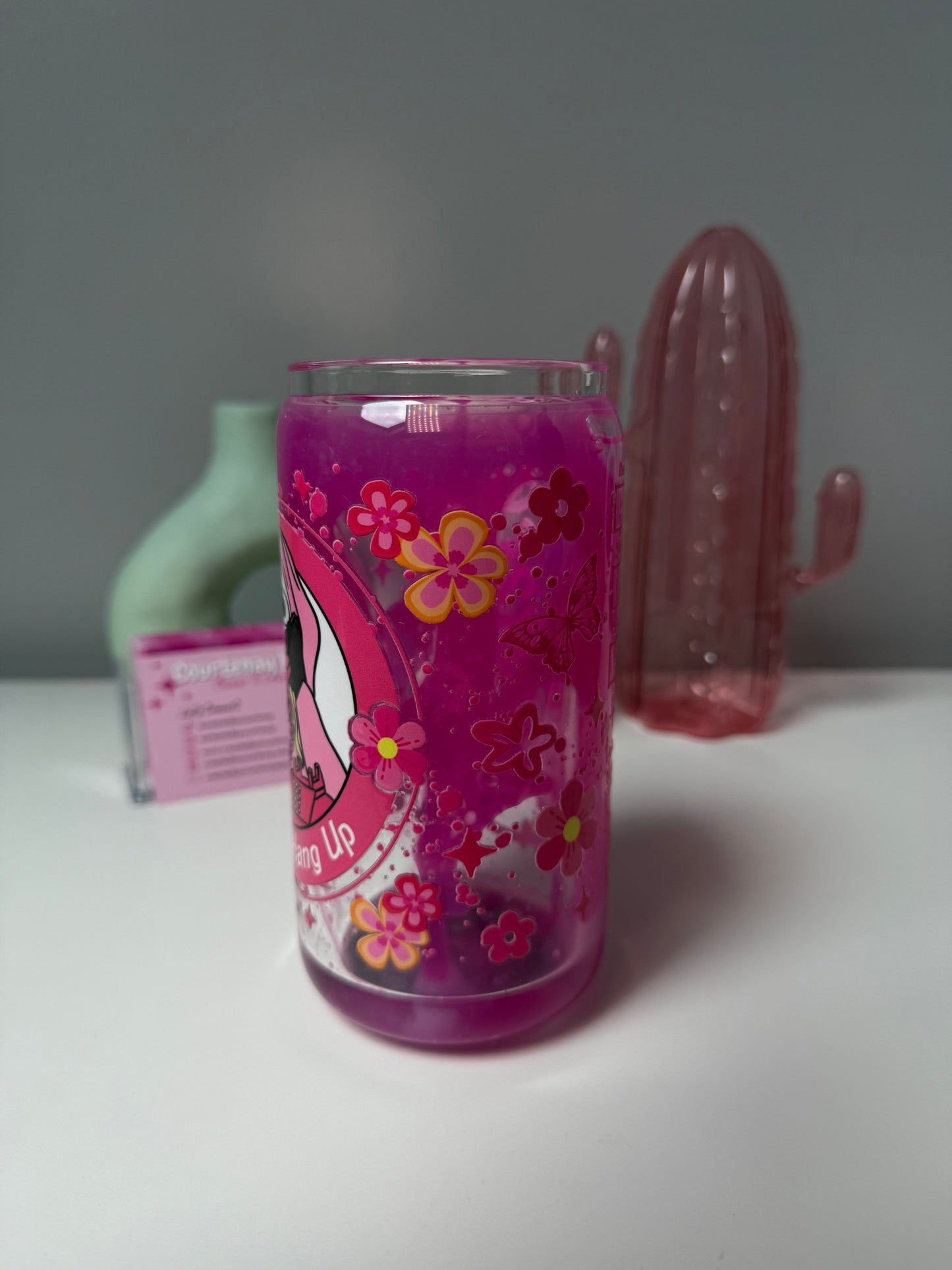 Pink Lava Ghostface Glass