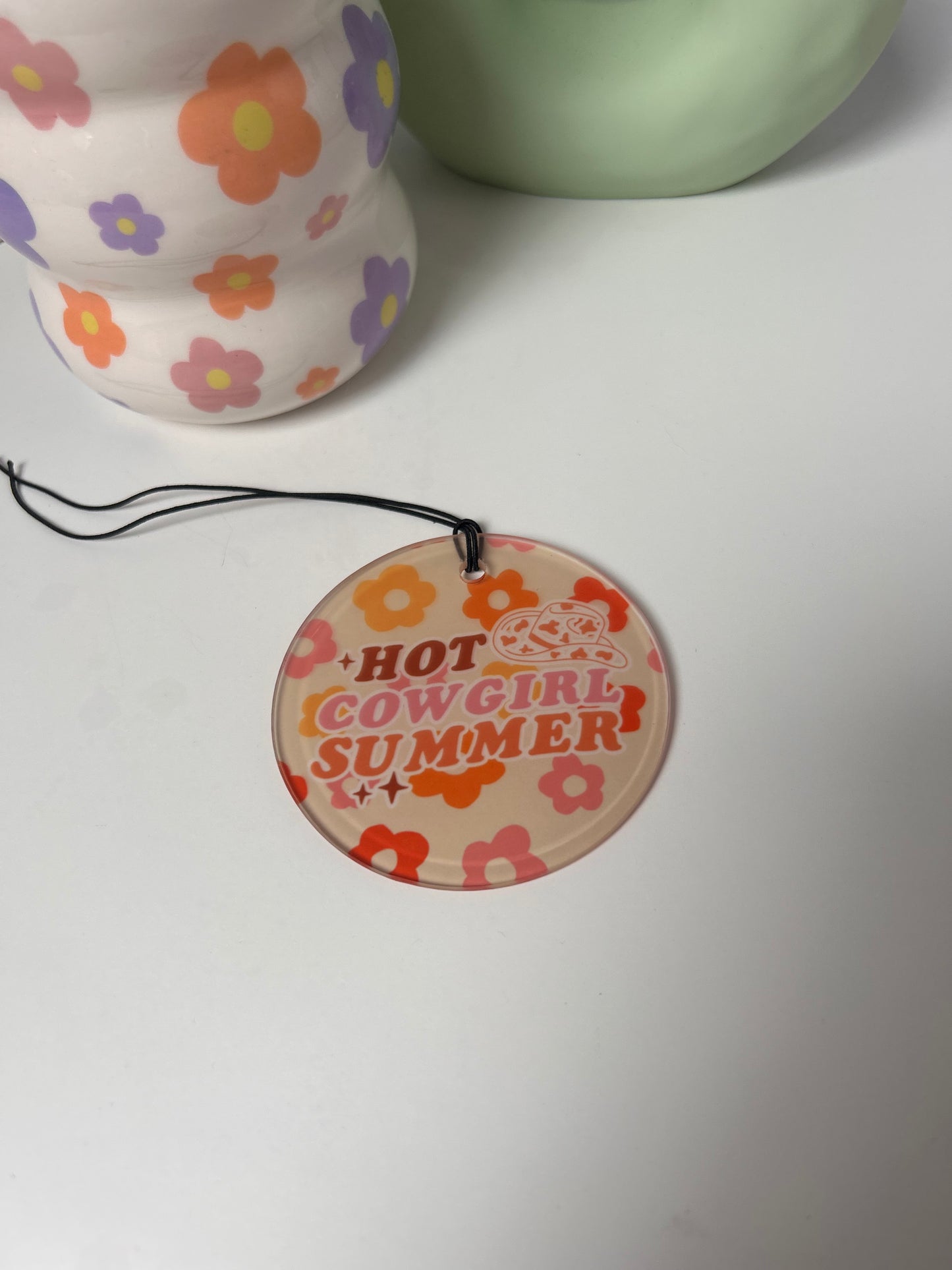 Hot Cowgirl Summer Car Charm