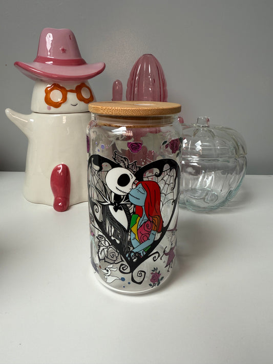 Jack & Sally Oopsie Glass Can