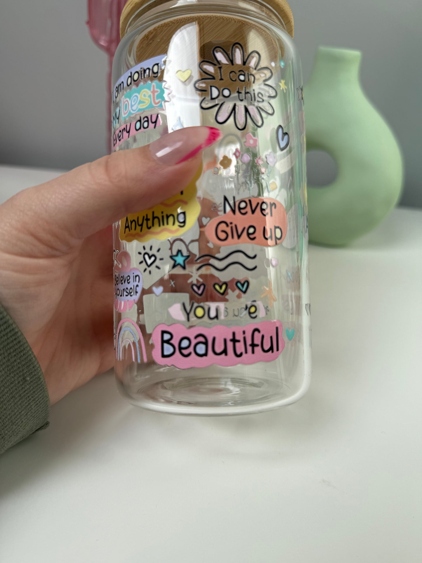 Cup of Positivity Oopsie Glass Can