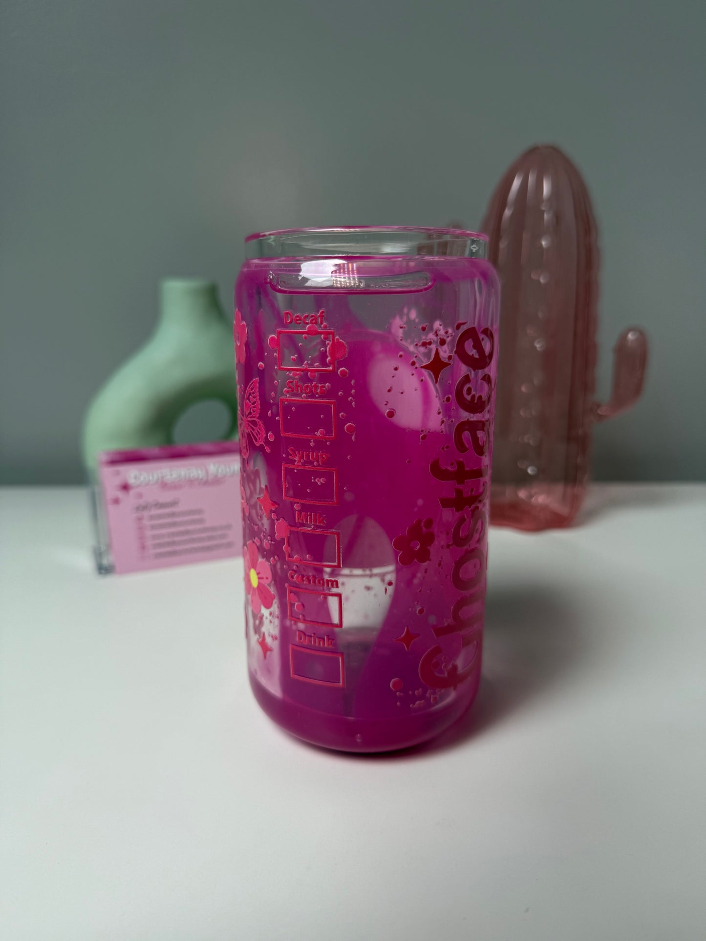 Pink Lava Ghostface Glass