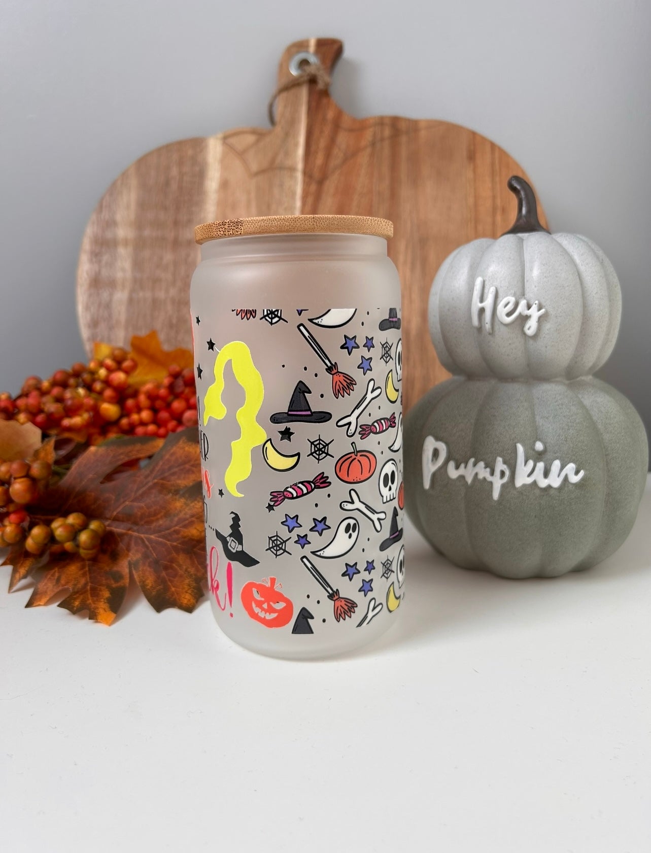 Hocus Pocus Glass Can