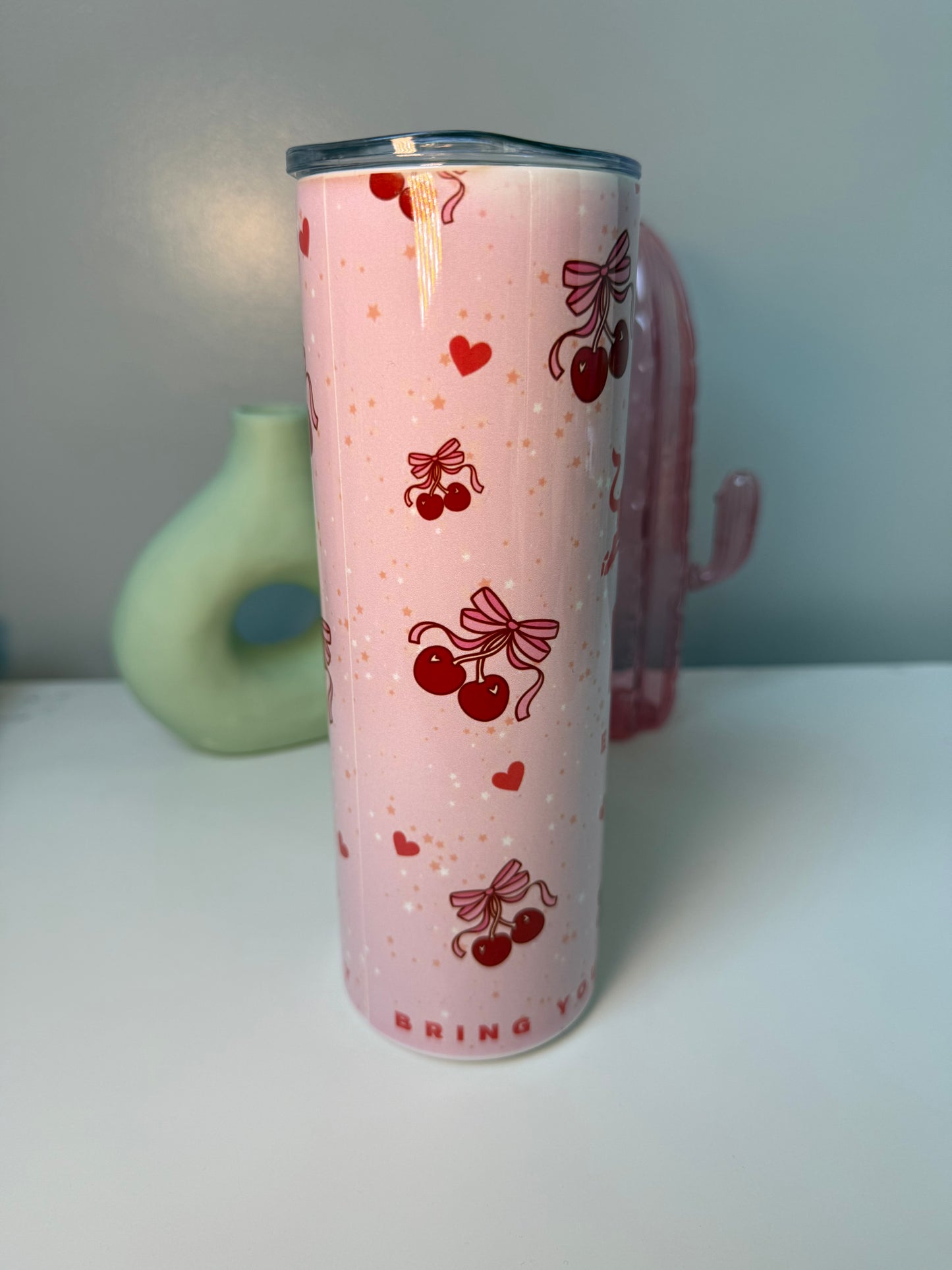 Cherry Red Bull 20oz Tumbler