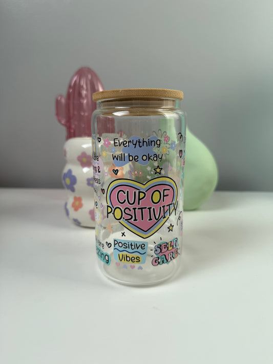 Cup of Positivity Glass Can