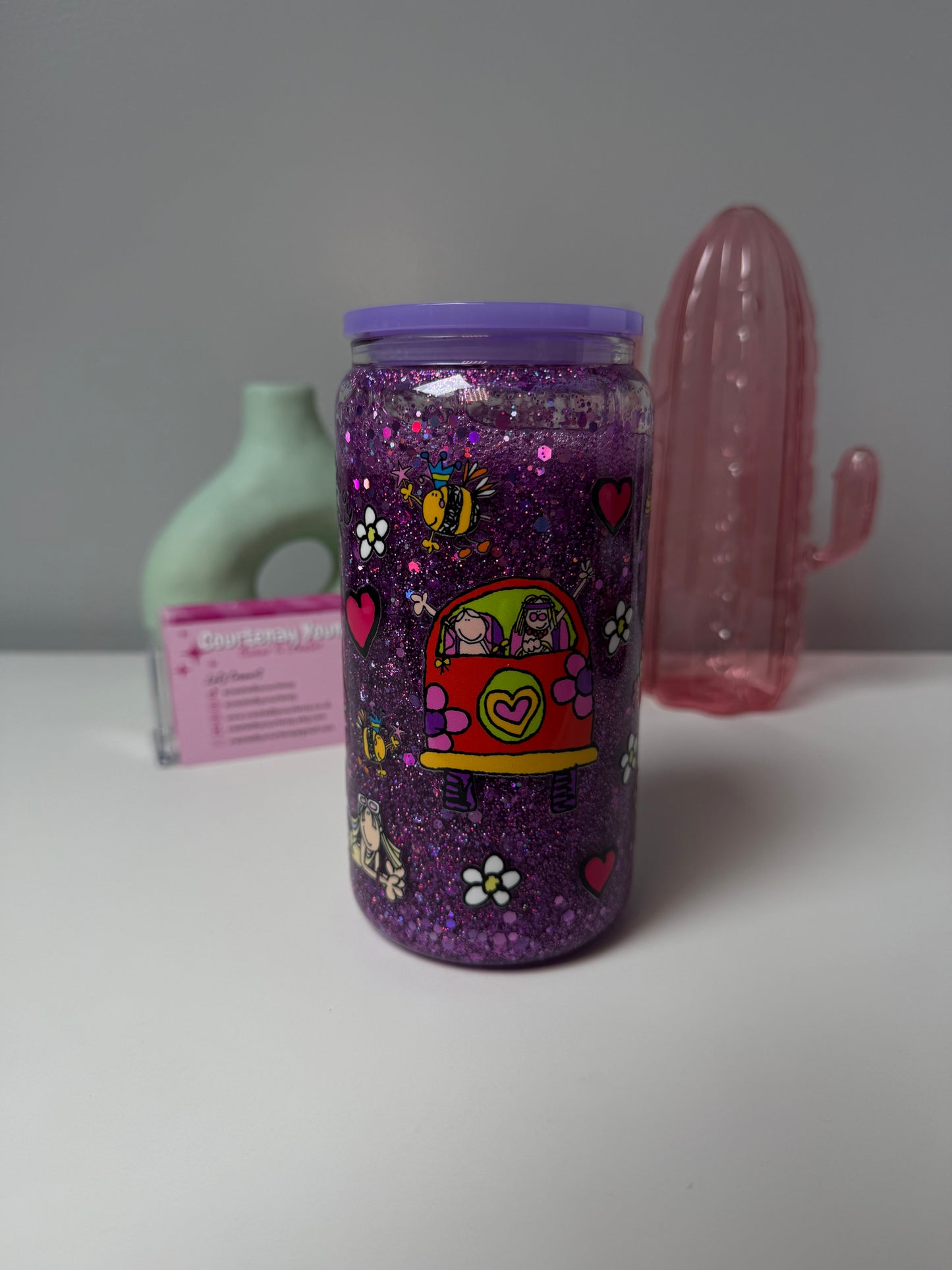 Groovy Chicks Snowglobe Glass