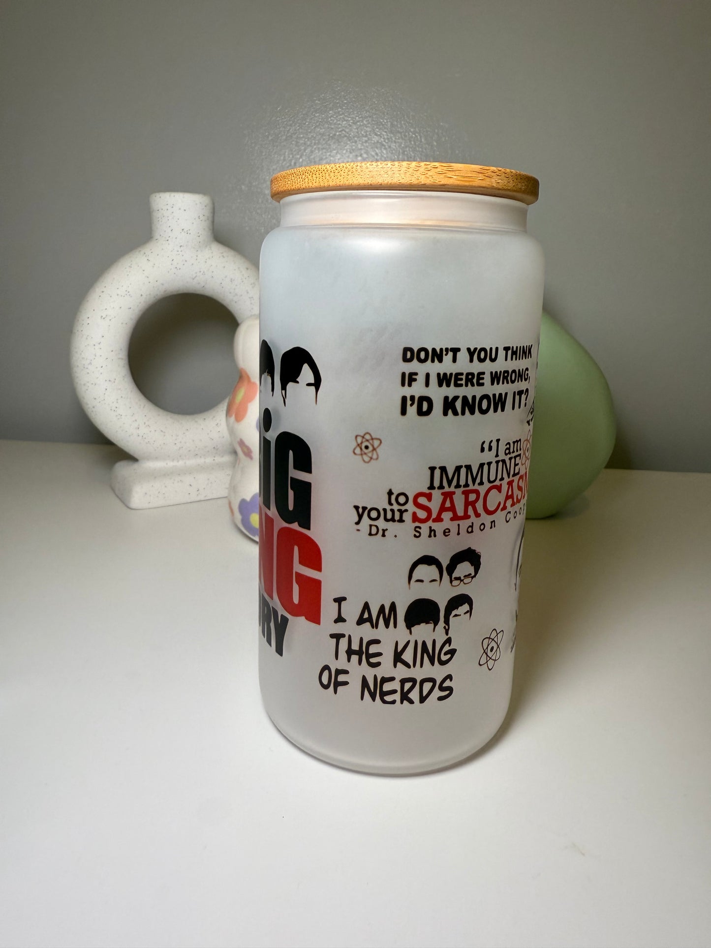 The Big Bang Theory Glass Can