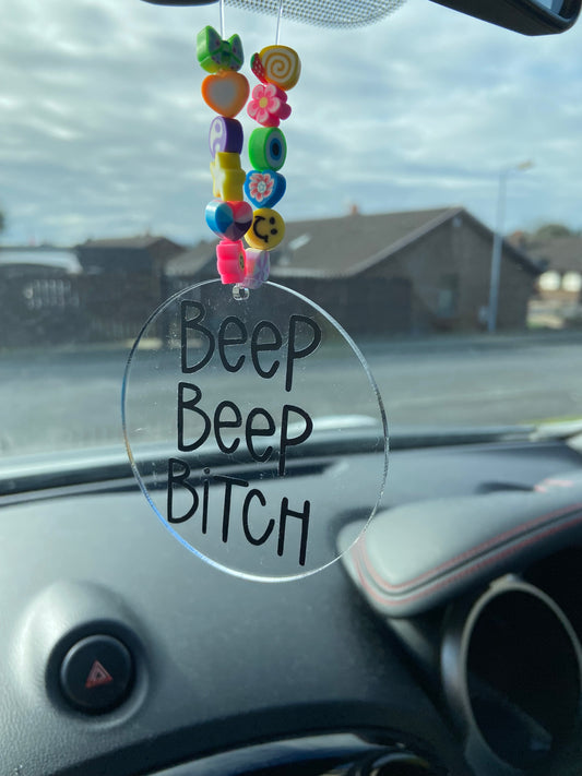 Beep Beep Bitch Car Charm