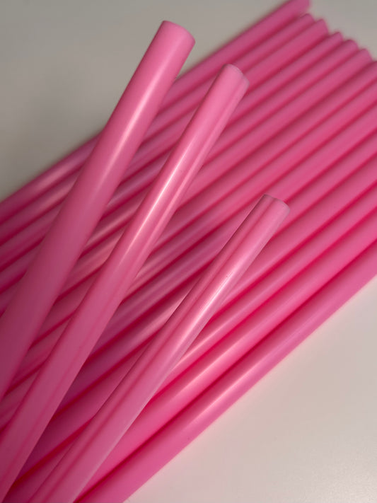 Pink Heart Straw