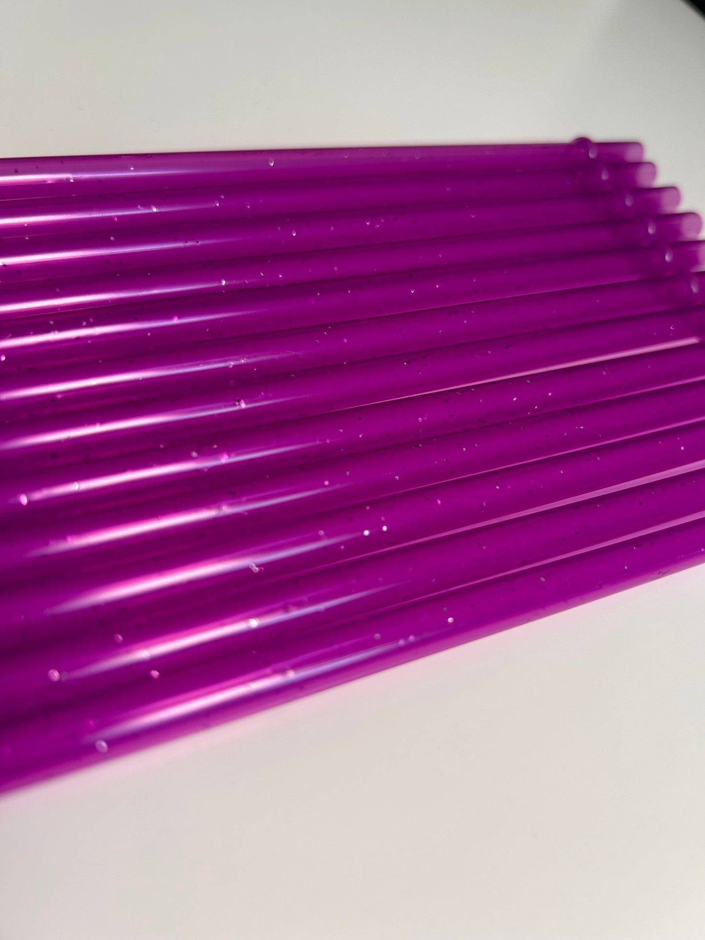 Purple Glitter Straw