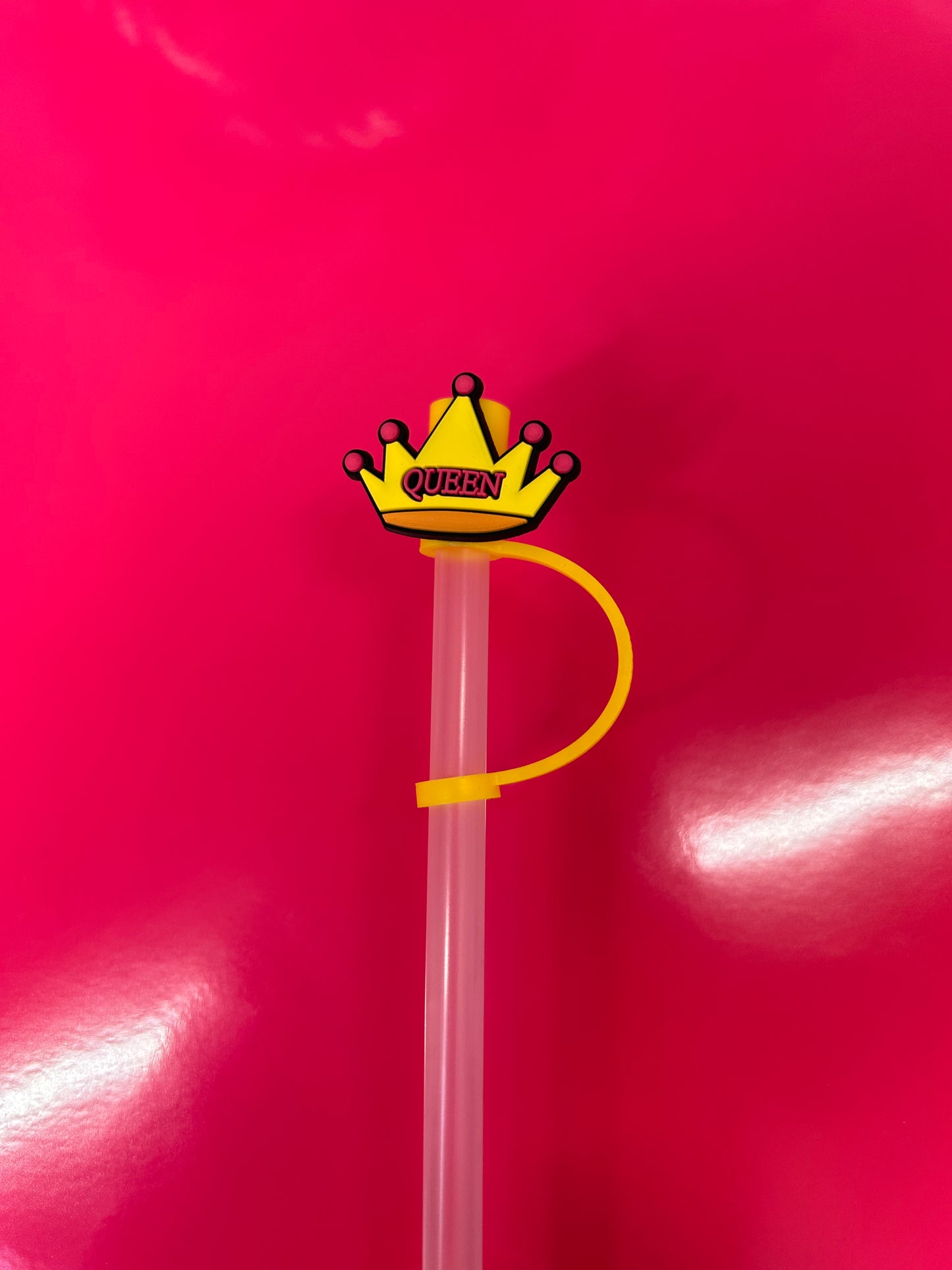 Queen Crown Straw Topper